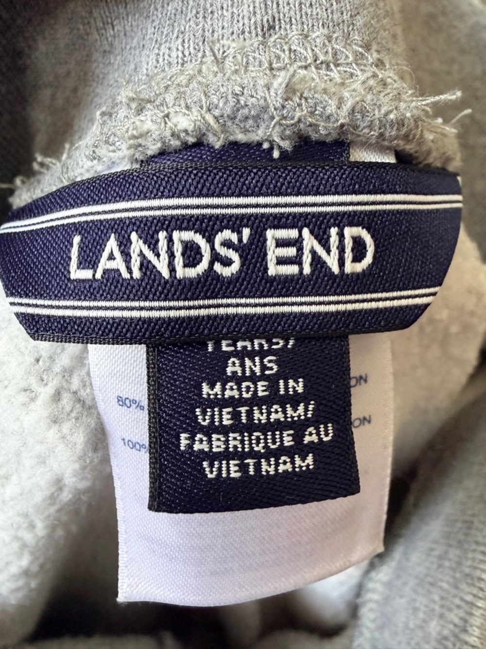 Lands' End Gray sweatpants size medium - Picture 3 of 5